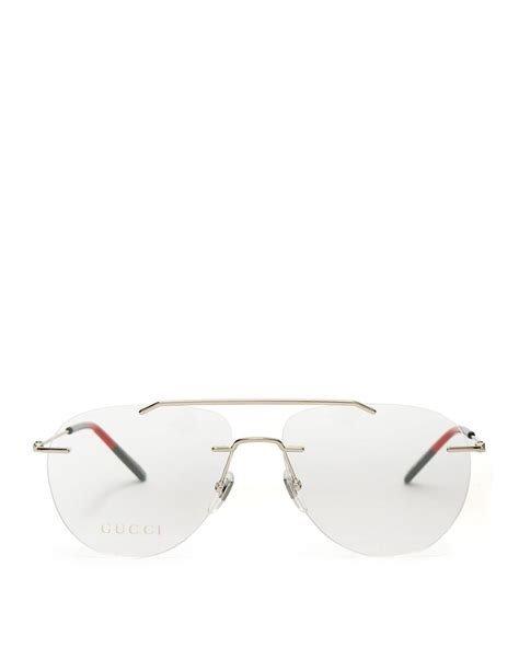 gucci glasses rimless|transparent gucci glasses.